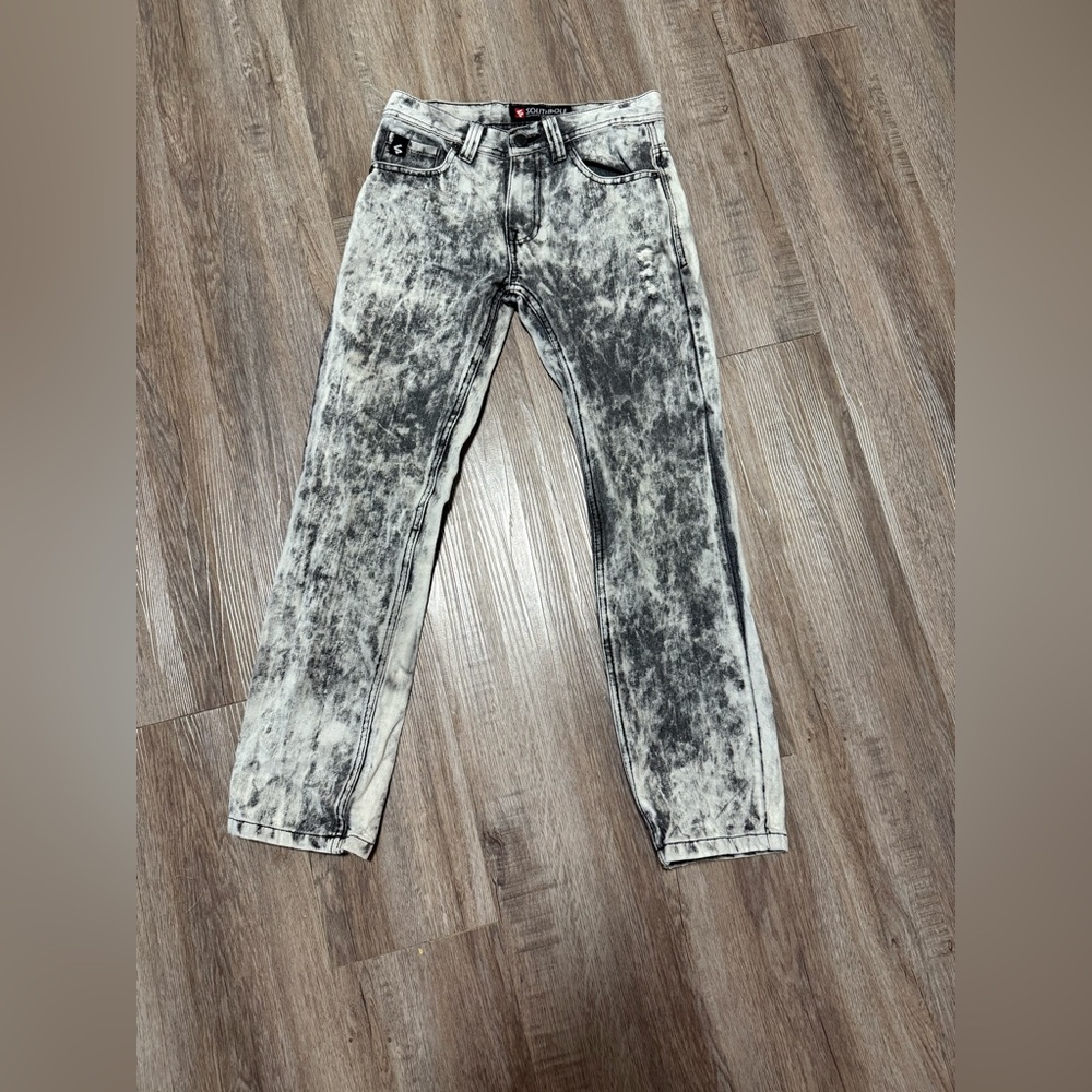 VTG South Pole Jeans Boy's Size 12 Gray Wash Authentic Collection Skater Hip-Hop